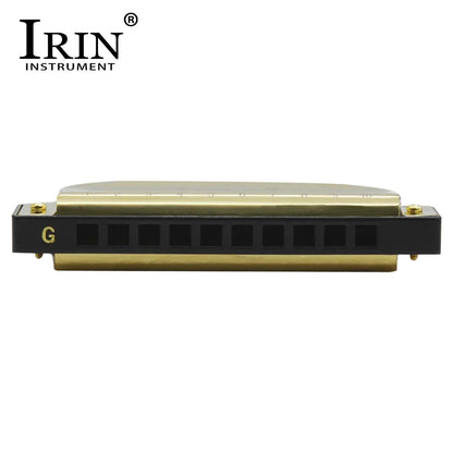IRIN 10 Holes G Key 20 Tone Harmonica Colorful Blues Harmonica Woodwind Instrument Suitable for Beginners Teaching Playing Gift