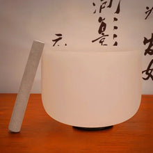 Load image into Gallery viewer, 8 Inch 432hz Singing Bowl with 2 Sticks Chakra Quartz Sound Bowls Yoga Meditation Instruments Nepal Crystal Bowls Sound Healing
