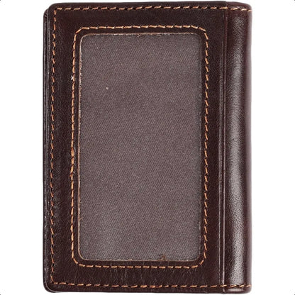 Easyoulife RFID Mens Slim Front Pocket Wallet Genuine Leather Bifold ID Credit Card Holder