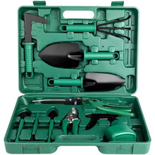 Load image into Gallery viewer, Garden tool set, gardening gift 10 pieces of plant hand tool set, suitable for women and men gardeners
