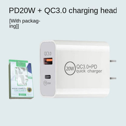 Dual Port Charger For Iphone Apple PD20W Fast Charging Head Type-C US Standard 20W Multi Port QC3.0 USB Charger