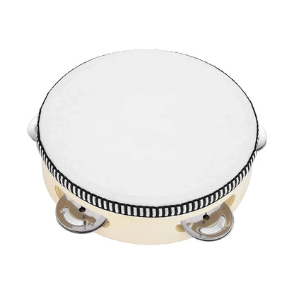 4inch 6inch Hand Held Drum Tambourine Drum Metal Jingles Percussion Musical Instrument For KTV Party Games