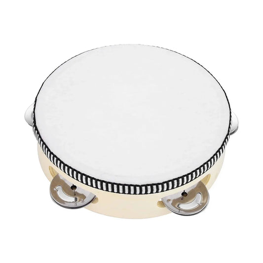 4inch 6inch Hand Held Drum Tambourine Drum Metal Jingles Percussion Musical Instrument For KTV Party Games