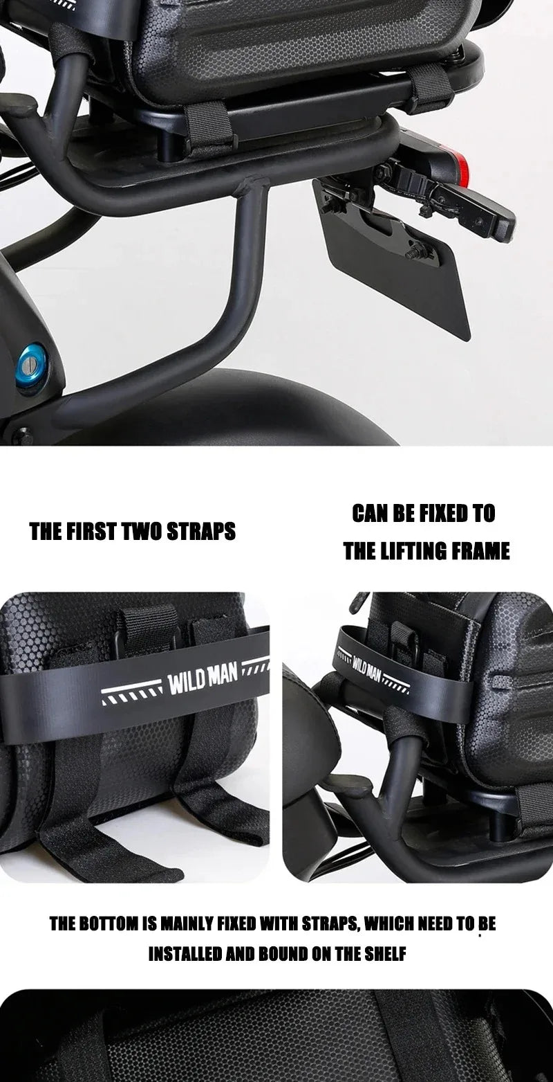 4L Multifunctional Bicycle Rear Seat Bag Waterproof Cycling Bike Rack Trunk Cargo Bag Pannier Bag Handbag Shoulder Bag