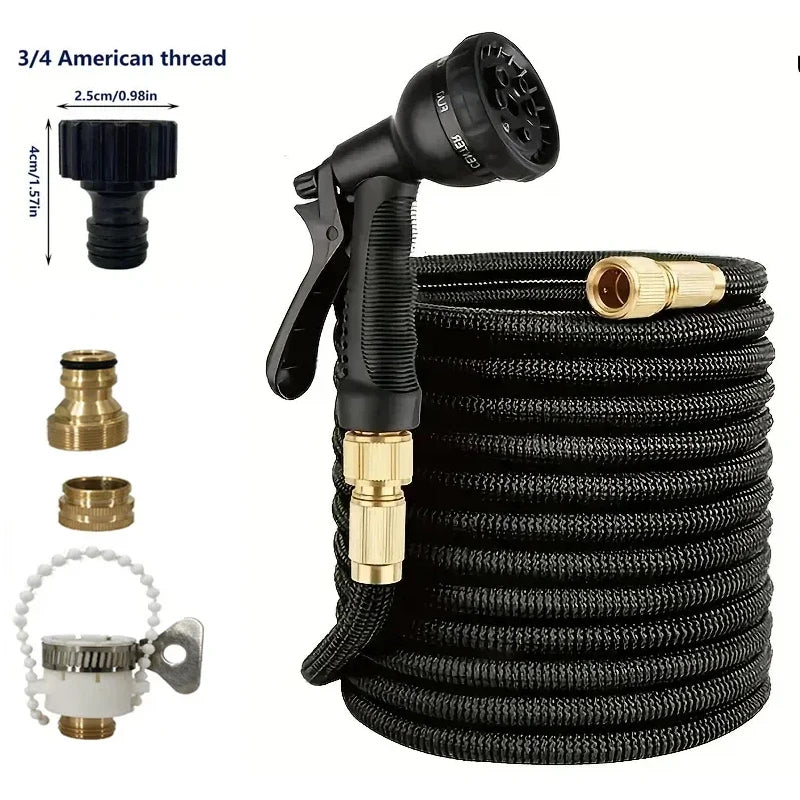 Garden Expansion Magic Hose, Equipped With 8-Function Water Gun That Can Be Rotated And Adjusted For Cleaning And Irrigation
