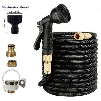 Garden Expansion Magic Hose, Equipped With 8-Function Water Gun That Can Be Rotated And Adjusted For Cleaning And Irrigation