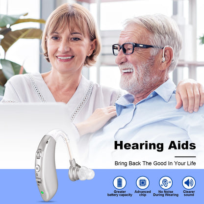 Pair Volume-Adjustable Invisible Hearing Aids Rechargeable Portable Hearing Aids For Deafness Sound Amplifiers