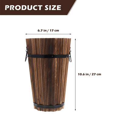 Wooden Planter Retro Design Planter Exquisite Flowerpot for Garden