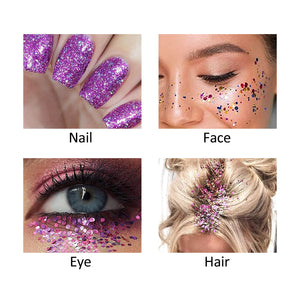 Nail Art Glitter Flakes Cherry Shape Sparkling Manicure Decoration Sequins for Nail Shop Pink 50g