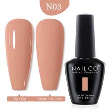Load image into Gallery viewer, NAILCO 15ml Transparent Nude Color Series Jelly Gel Nail Polish Pink Red Nails Art Manicure Gel Varnishes Gellack Design Lacquer
