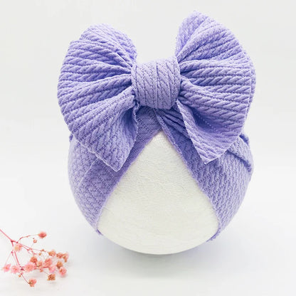 Knotted Hats for Baby Girl Beanie Bow Headband Infant Turban Newborn Head Accessories Winter Hat Warm Bonnet Caps Mother Kids