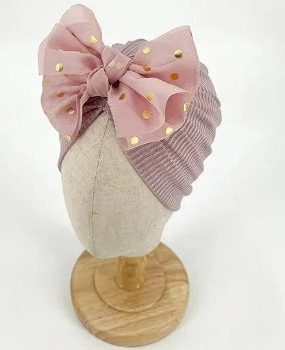 Lovely Shiny Bowknot Baby Hat Cute Solid Color Baby Girls Boys Hat Turban Soft Newborn Infant Cap Beanies Head Wraps