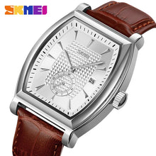 Load image into Gallery viewer, SKMEI relogio masculino Top Brand Luxury Genuine Leather Strap Business Mens Watches Waterproof Quartz Date Time Wristwatches
