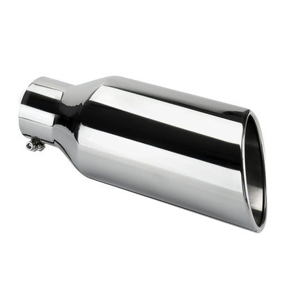 Universal Exhaust Tip 3inch Inlet 5inch Outlet 12inch Length Tailpipe Anti-Corrosive Car Straight Exhaust Tail Throat Tail Pipe
