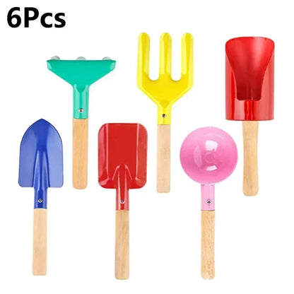 1/3/5/6Pcs Kids Gardening Tool Set Children Spoon Shovel Rake Trowel Fork Digging Toys Portable Safe Beach Sand Playing Tools