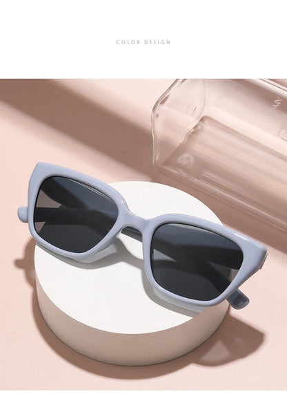 Sunglasses For Women With High-end Face, Small Anti-uv Large Frame Retro Cat Eye Glasses 2025 New Sunglasses 9673