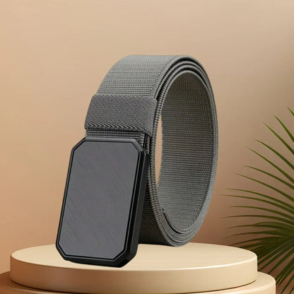 Men's Belt With Magnet Buckle Men's Outdoor Travel Magnetic Tactical Belt No Metal Automatic Magnetic Buckle Nylon Belt