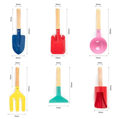 1/3/5/6Pcs Kids Gardening Tool Set Children Spoon Shovel Rake Trowel Fork Digging Toys Portable Safe Beach Sand Playing Tools