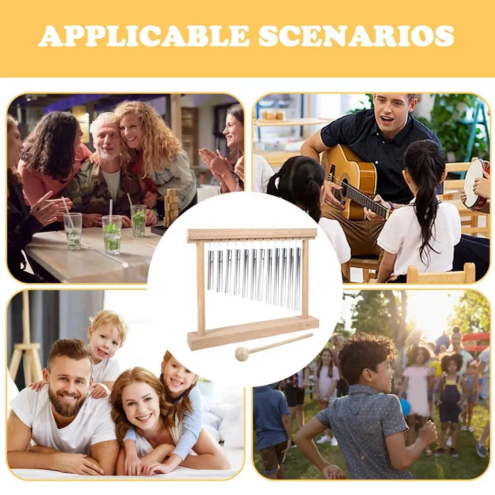 Bars Chime Fun Chimes Percussion Music Instruments Collaborative Entertainment Tool Lightweight Windchimes For Temple Classroom