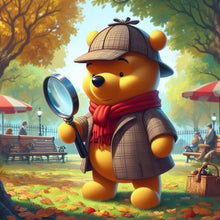 Load image into Gallery viewer, 1 Piece-5D-DIY--Diamond Painting Set-Detective, Bear-Diamond Art-Mosaic-Home Decoration-Best Gift for Friends
