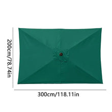 Load image into Gallery viewer, 2x3 m Rectangular Patio Umbrella Cloth Replacement Canopy Heavy Duty Cantilever Parasol Top For Outdoor Deck, Backyard
