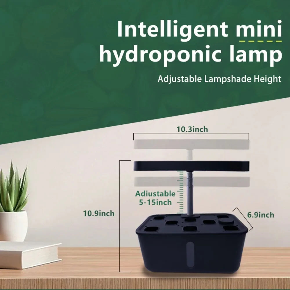 Plant Hydroponic Machine with Lifting Rod Planting Vegetables Intelligent Flowerpot Household LED Lights Hydroponic System