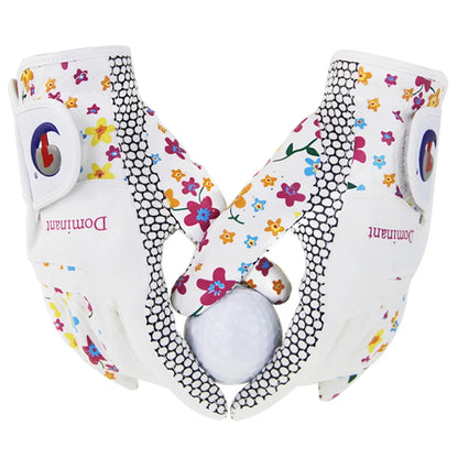 1Pair Golf Gloves for Women PU Leather Soft Fit Sport Grip Durable Gloves Anti-skid Breathable Sports Gloves