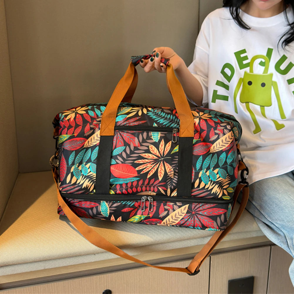 Sports Gym Bag Travel Portable Handbags For Women Outdoor Swimming Fitness Shoulder Crossbody Bag Weekender Duffel Yoga Bag