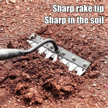 5/6/7/8 Garden Hoe Weeding Tool Digging Wild Vegetables Weeding Loosening Soil Agricultural Farm Tools Menggang Rake