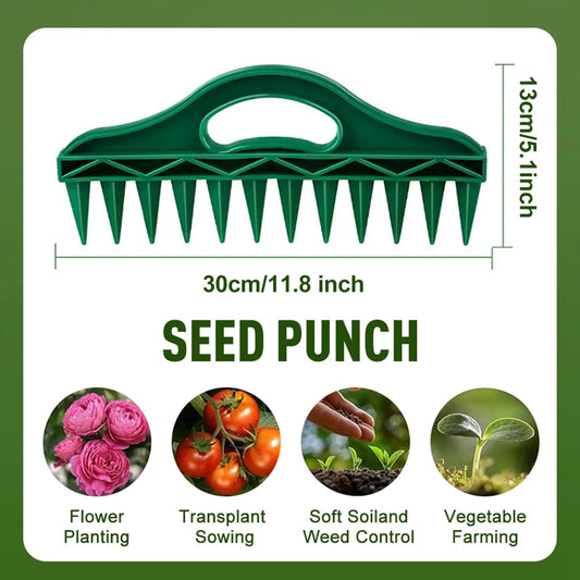 Seed Spreader, 2025 New Sowing Seeds Dispenser Set, Handheld Seed Planter Tool Seed Dibber Multifunctional Seed Spacer Gardening