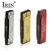 Load image into Gallery viewer, IRIN 10 Holes G Key 20 Tone Harmonica Colorful Blues Harmonica Woodwind Instrument Suitable for Beginners Teaching Playing Gift
