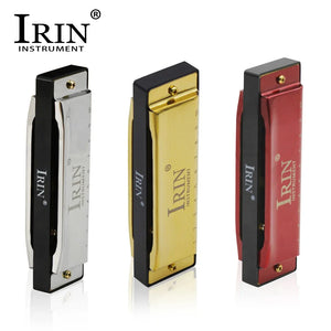 IRIN 10 Holes G Key 20 Tone Harmonica Colorful Blues Harmonica Woodwind Instrument Suitable for Beginners Teaching Playing Gift
