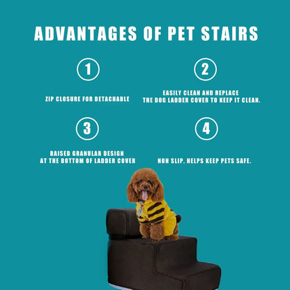 Pet Ladder Cover Non-Slip Detachable Zippered Mesh Fabric Stairs Cover Washable Dog Ramp Stair Cover Pet Dog Supplies NEW