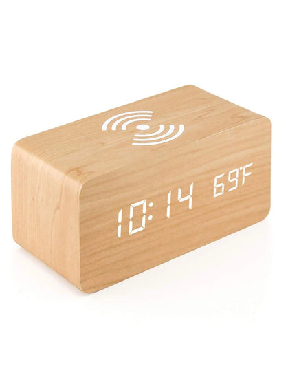 Multifunctional LED Digital Alarm Clock Desktop Charging Clock 12/24H Display Unique Home Decoration Bedroom Living Room Office