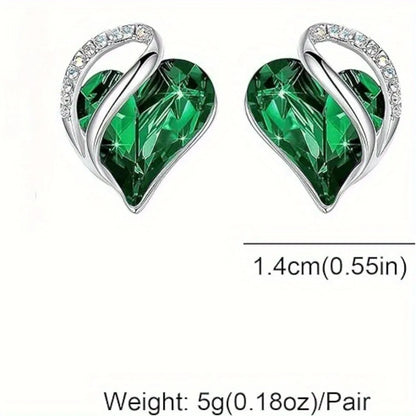 Infinite Love Birthstone Earrings, Women's Silver Fashion Personalized Jewelry, Suitable for Valentine's Day, Christmas Gift