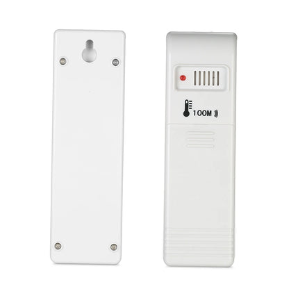 LCD ℃/℉ Digital Wireless Indoor/Outdoor Thermometer Clock Temperature Meter With Transmitter