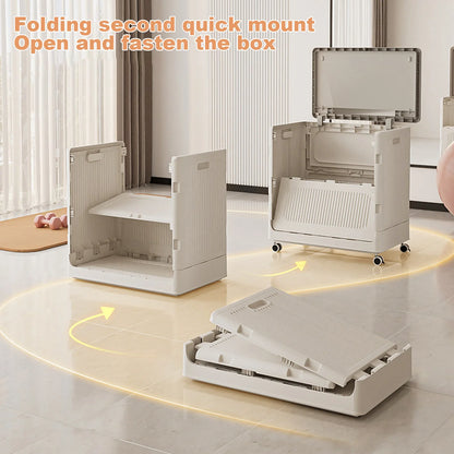 Rolling Laundry Hamper 123L Large Capacity Clothes Hampers for Laundry,Plastic Collapsible Laundry Baskets with Wheels and Lid