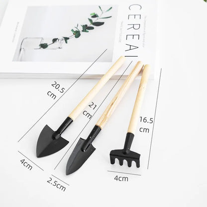 3Pcs/Set Mini Garden Tool Set For Garden Plants Flower Pot Cactus Vegetables Digging Weeding Indoor Small Plants Garden Tools