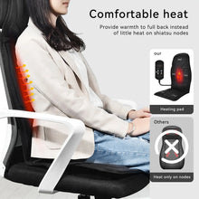 Load image into Gallery viewer, Back massager Electrothermal kneading finger pressure shoulder neck lumbar massage cushion Home office chair Halloween gift
