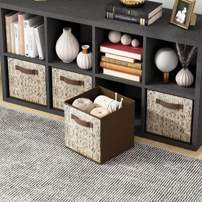【6 Pack】 Fabric Storage Cubes, Cube Storage Bins with Handle, Foldable Closet Organizers for Shelves, Storage Baskets