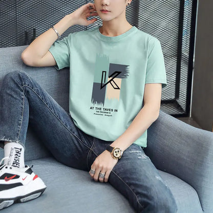 Men's T-shirt Gym Tops White Graphic Male Tees Shirts Heather 100℅ Cotton Cheap Clothes And Comfortable Streetwear Stylish Y2k