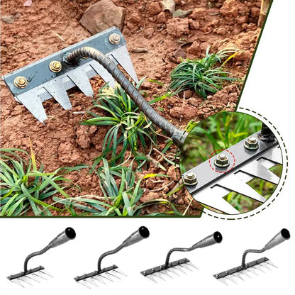 5/6/7/8 Garden Hoe Weeding Tool Digging Wild Vegetables Weeding Loosening Soil Agricultural Farm Tools Menggang Rake