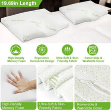Load image into Gallery viewer, Bamboo Memory Foam Sleep Pillow Contoured Cervical Orthopedic Pillow Neck Support Breath Pillow
