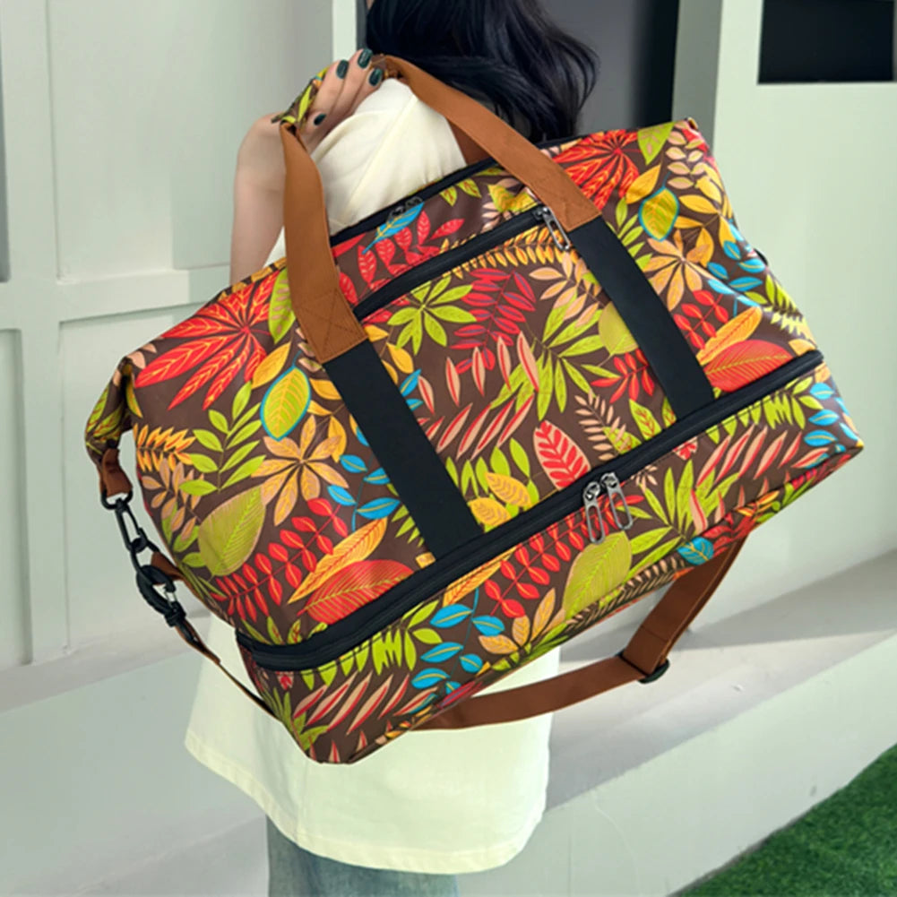 Sports Gym Bag Travel Portable Handbags For Women Outdoor Swimming Fitness Shoulder Crossbody Bag Weekender Duffel Yoga Bag