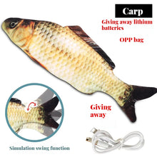Load image into Gallery viewer, Electric Cat Toy Fish Pet Cat Toys Simulation Fish Swing Kitten Dance Fish Toy Funny Cats Chewing Playing Supplies USB Charging
