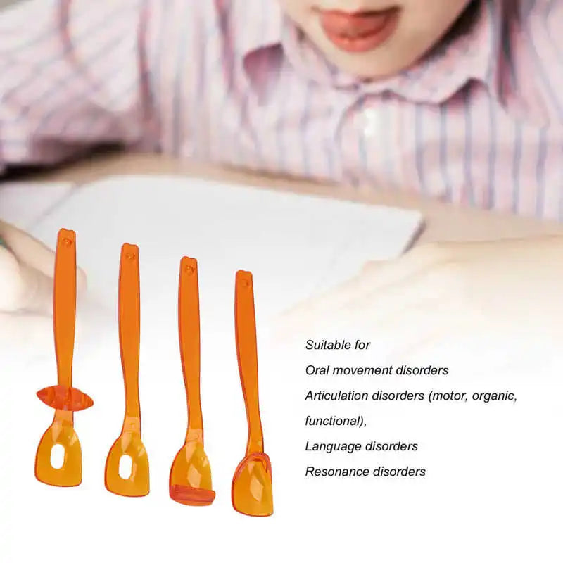 4pcs Tongue Muscle Trainer Portable Oral Lips Muscle Exerciser Recovery Tongue Training Tool for Dysarthria Muscle Training