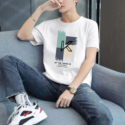 Men's T-shirt Gym Tops White Graphic Male Tees Shirts Heather 100℅ Cotton Cheap Clothes And Comfortable Streetwear Stylish Y2k