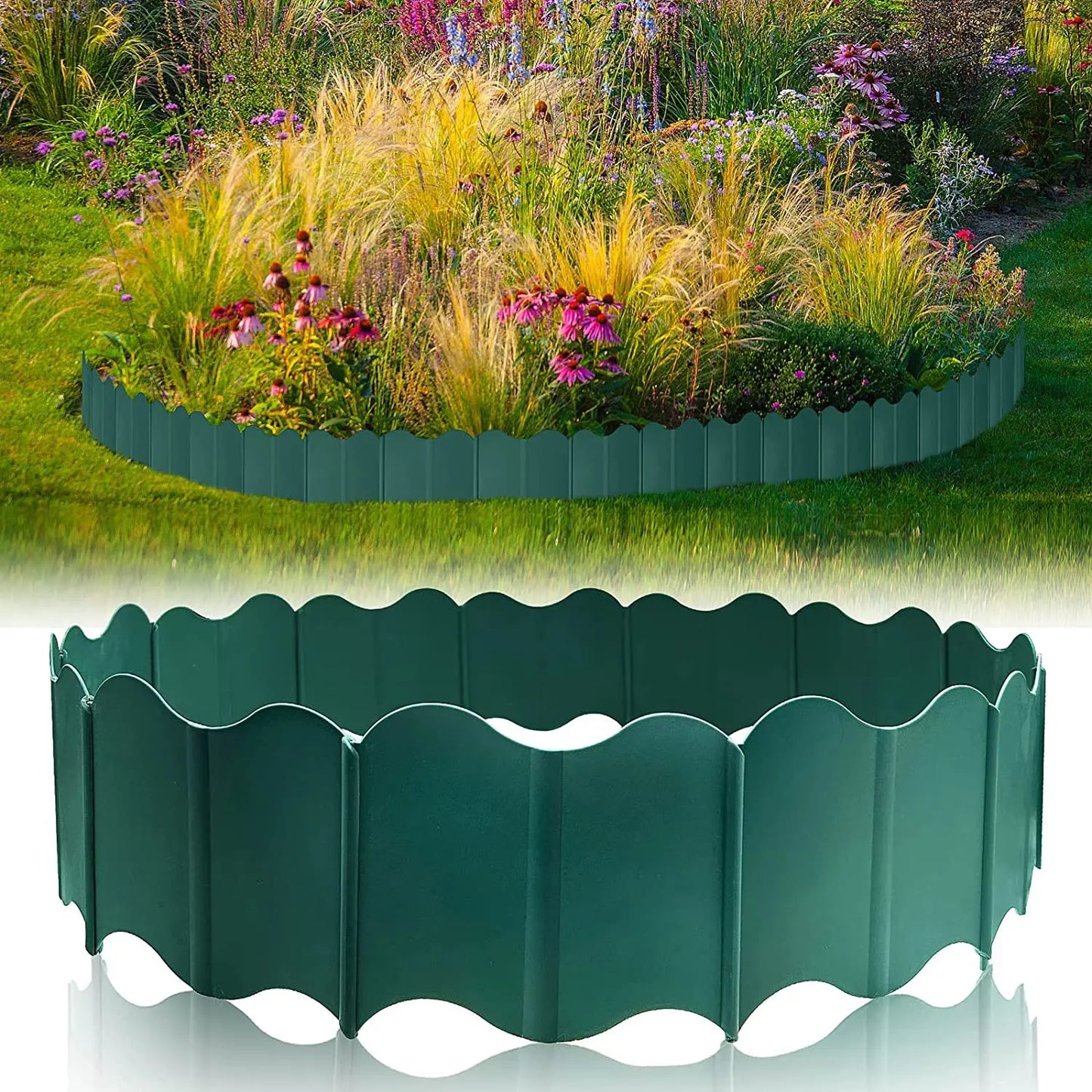Garden Edging Borders Grass Lawn Fence Path Patio Interlocking Decorative Outdoor Barrier Landscape Edging for Yard Garden