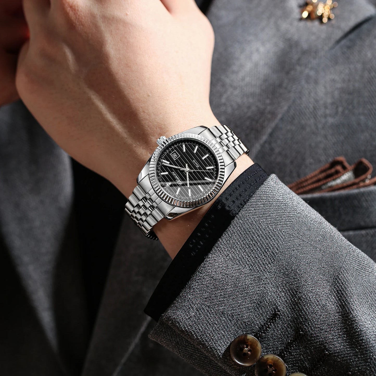 Watches For Men High Quality Brand Luxury Luminous Date Quartz Watch Waterproof Stainless Steel Wristwatch Fashion New CHENXI