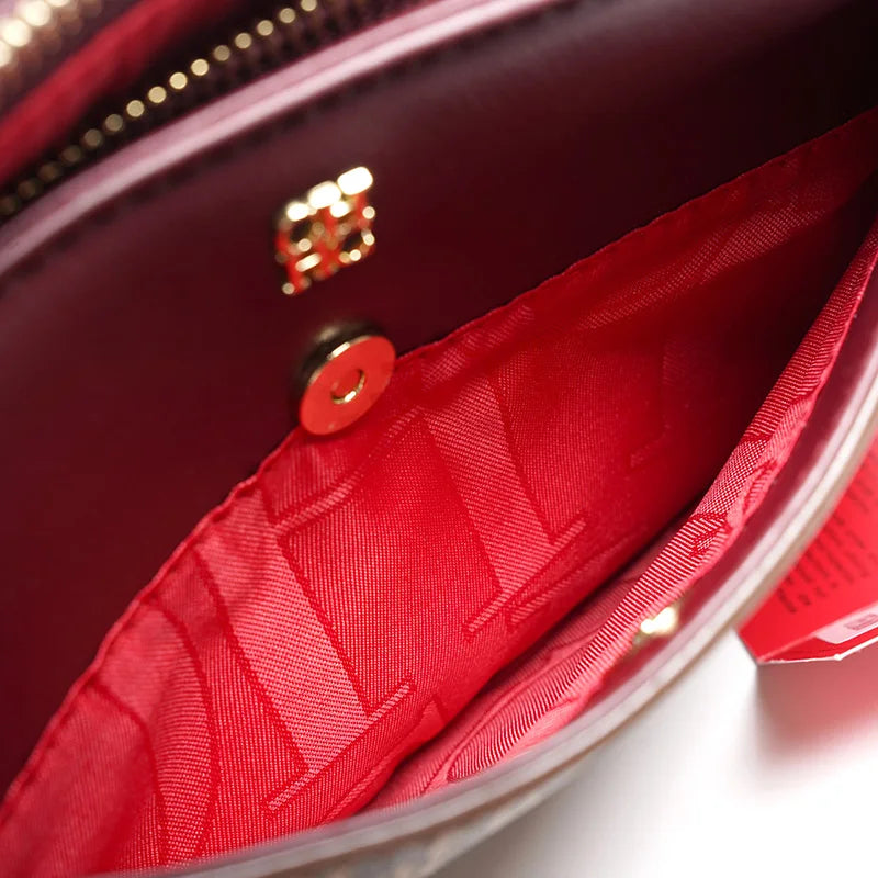 CH Women's Crossbody Bag Premium Simple Design Women's Shoulder Bag Temperament Classic Style Pure Colour Monogram Printed Style